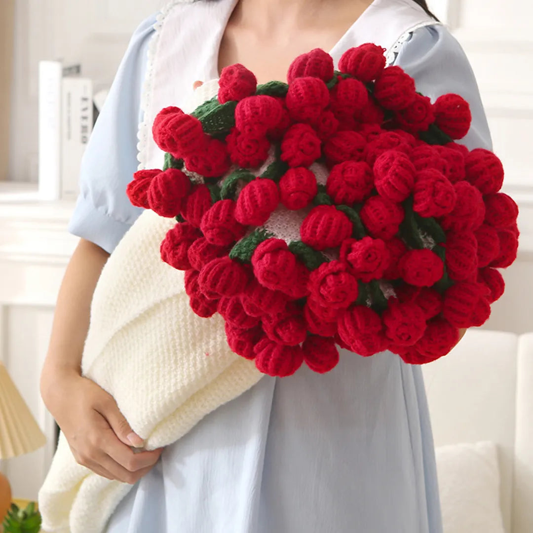 Crochet Rose Bouquet Blanket
