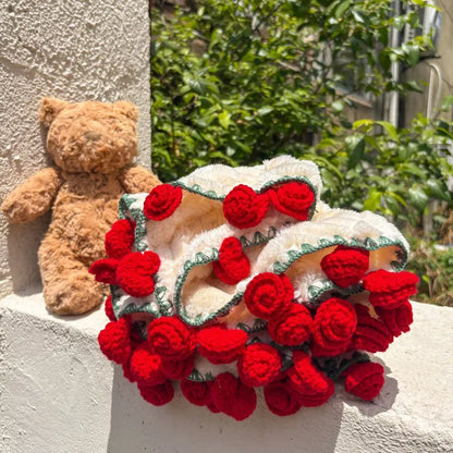 Red Rose Bouquet Blanket