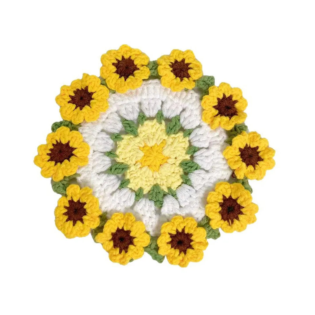 Crochet Daisy Flower Coaster