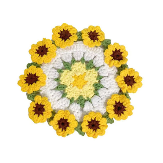 Crochet Daisy Flower Coaster