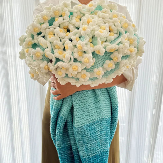 Gradient Rose Bouquet Blanket