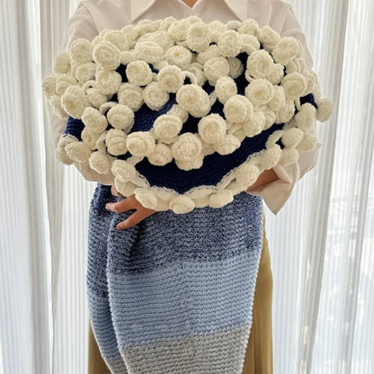 Gradient Rose Bouquet Blanket