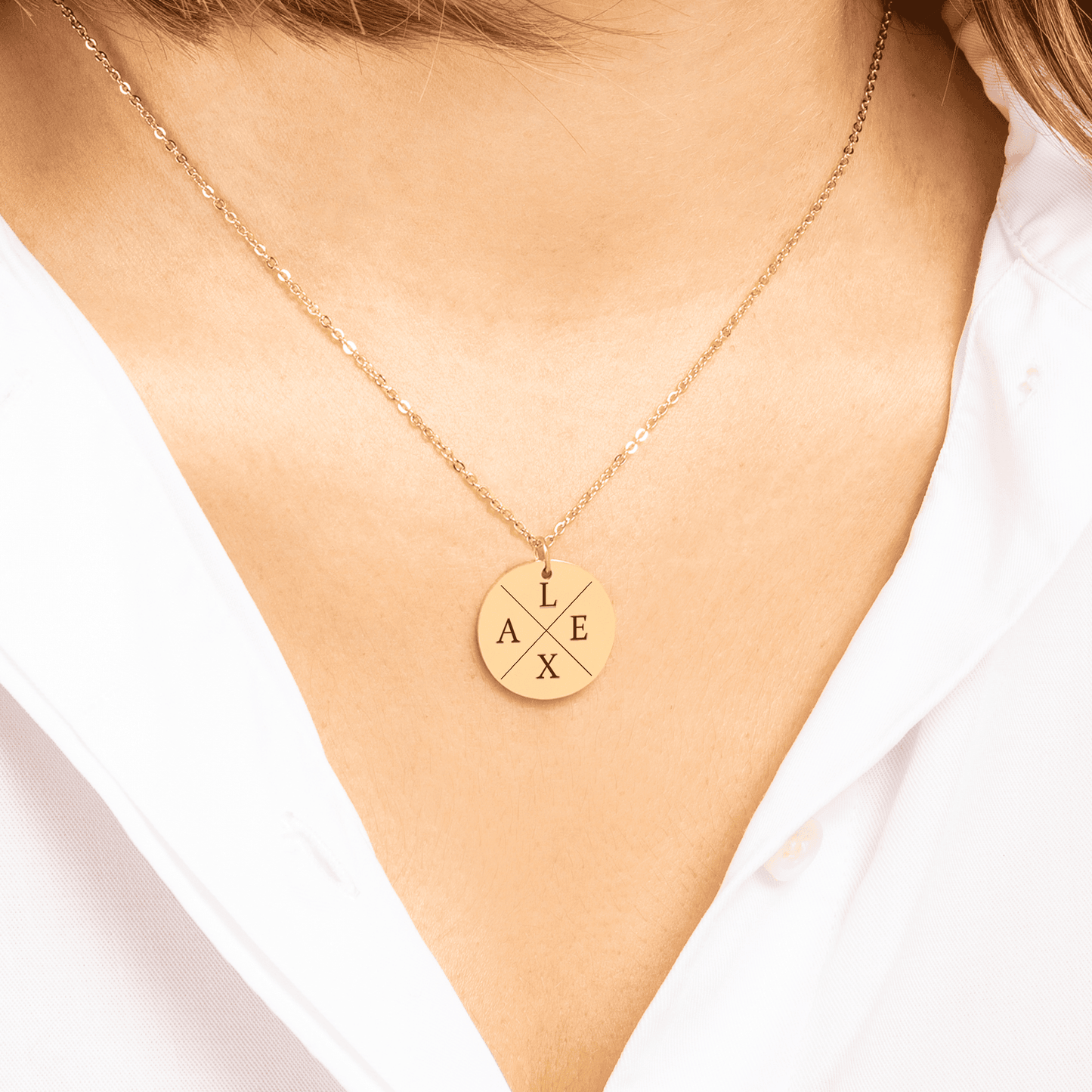 necklace with personalized initials