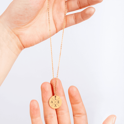 necklace with personalized initials