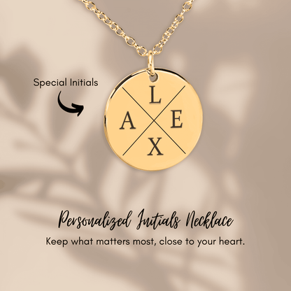 necklace with personalized initials