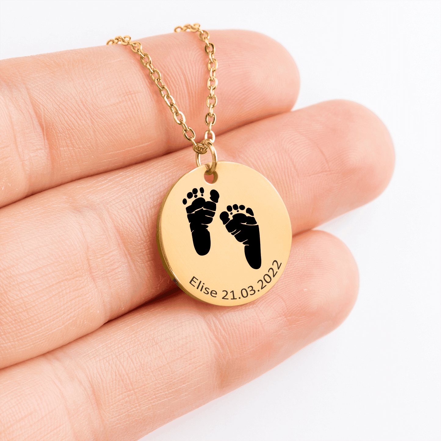 Personalized Footprint Necklace