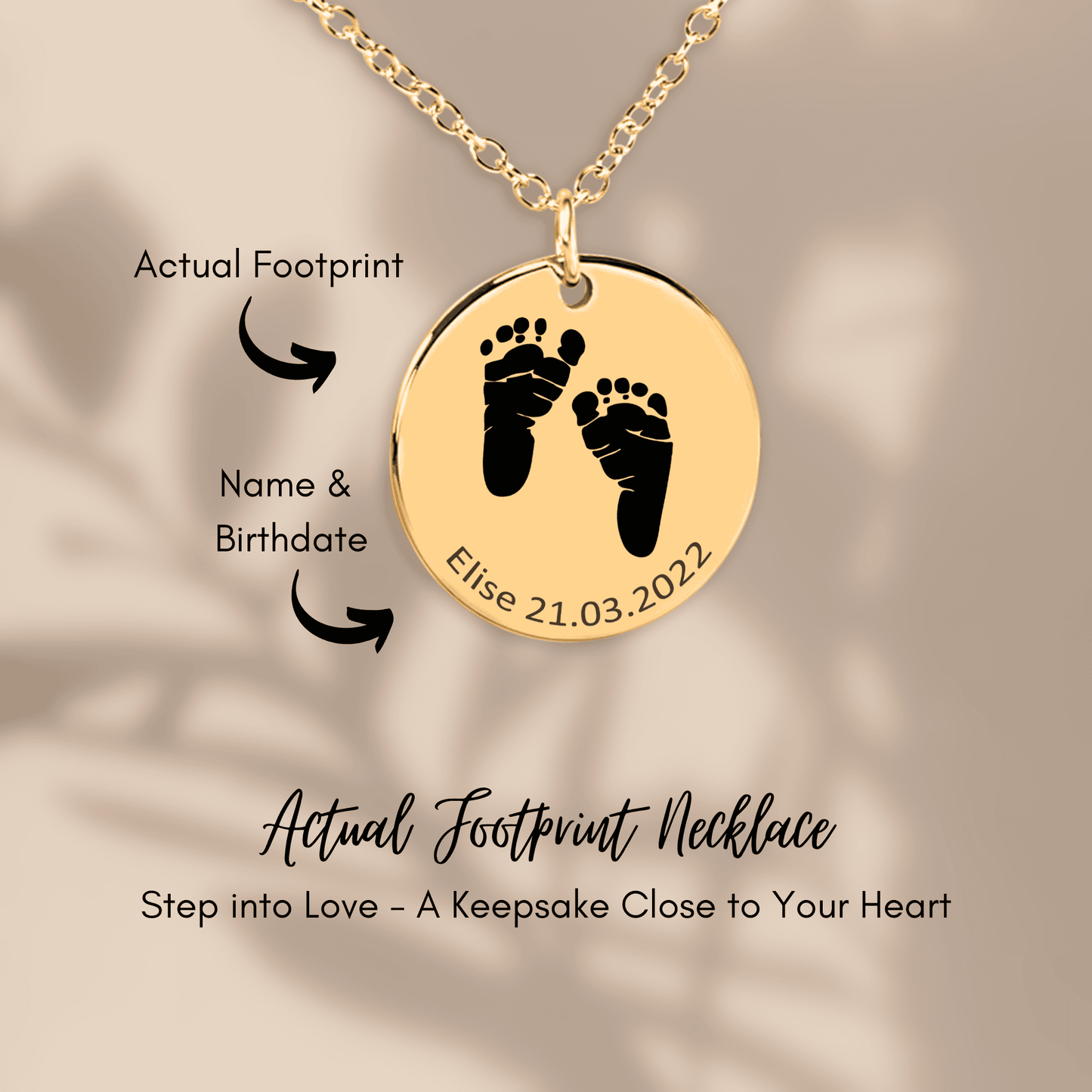 Personalized Footprint Necklace