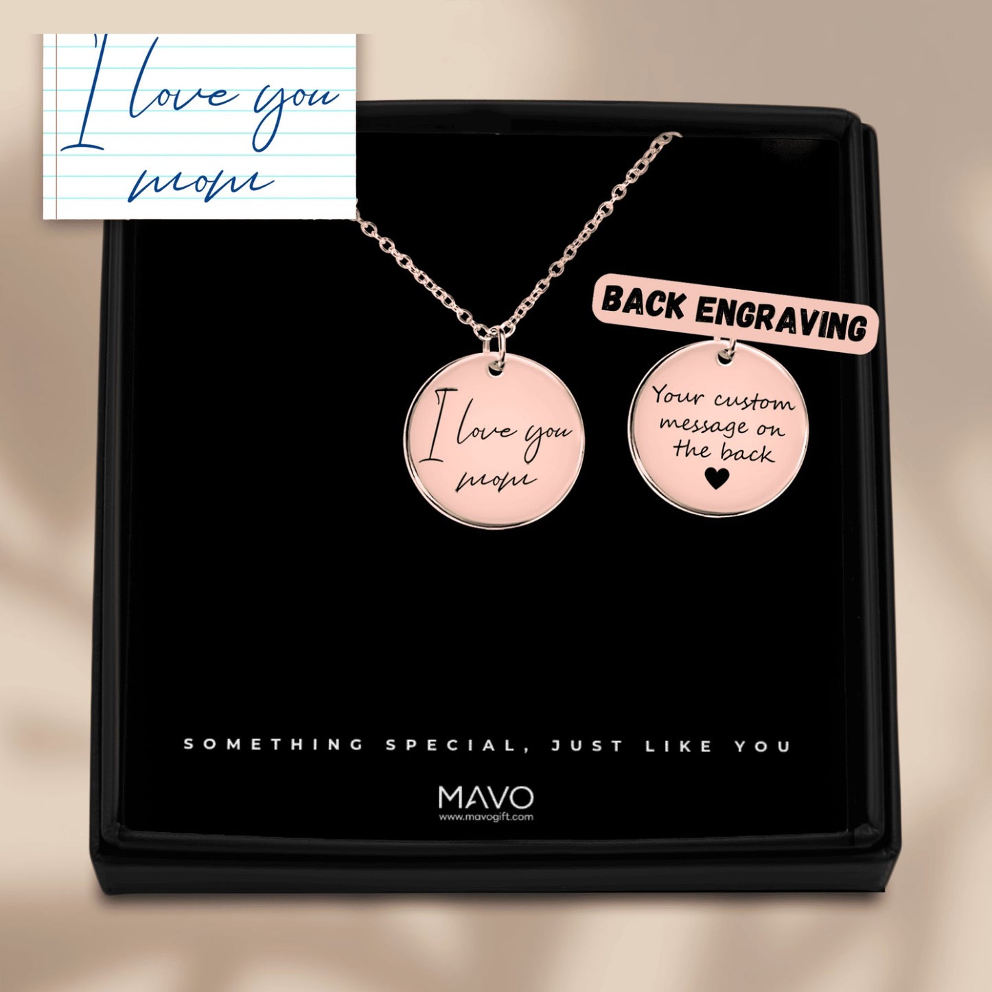 Personalized Necklace - Write Text &amp; Upload Image