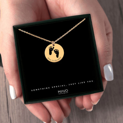 Personalized Footprint Necklace