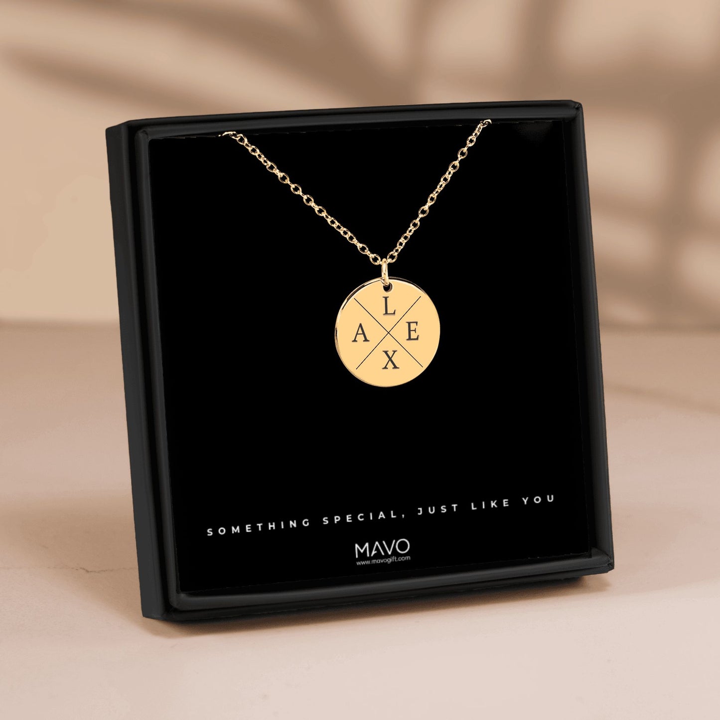 necklace with personalized initials