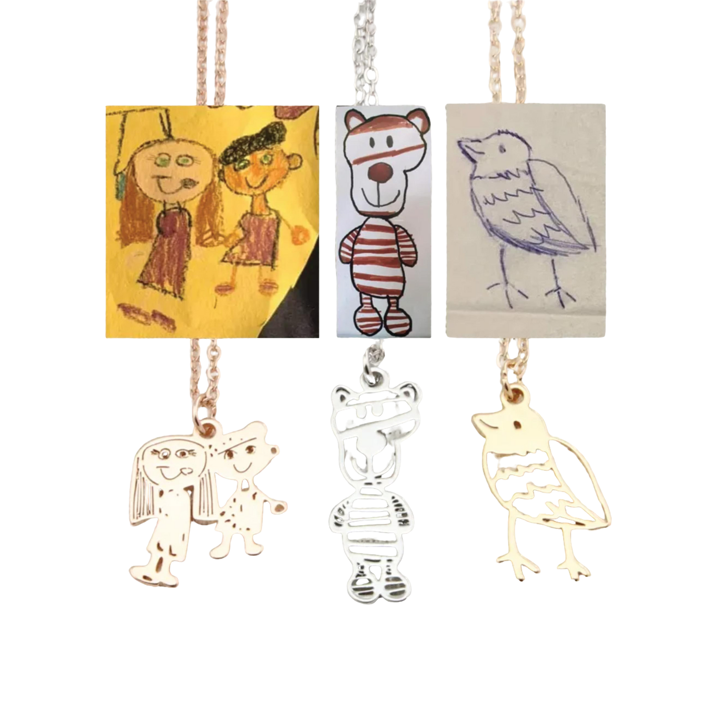 Individual piece of jewelry with your own drawing – perfect as a keychain, necklace or bracelet