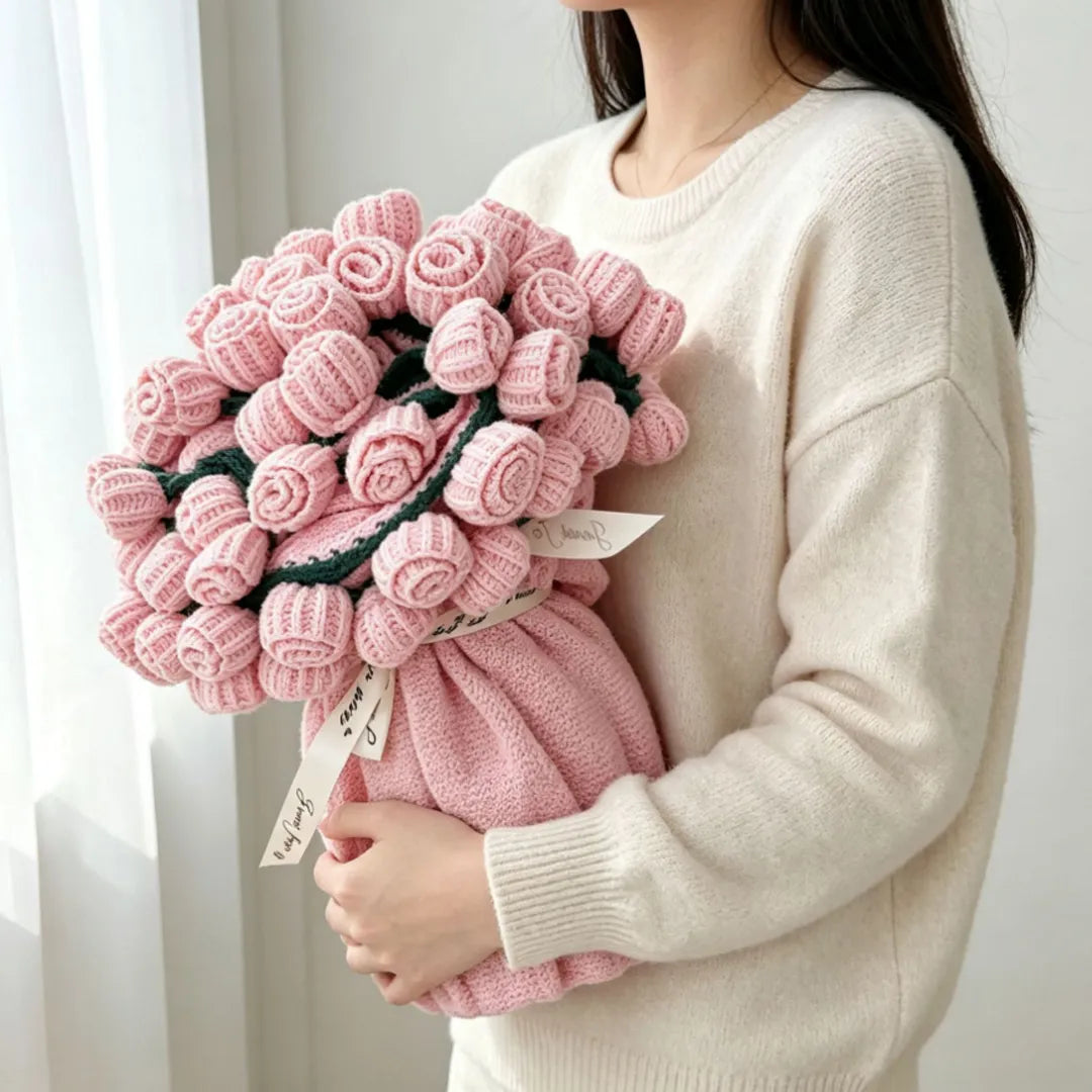 Rose Bouquet Blanket, Romantic Floral Throw Gift