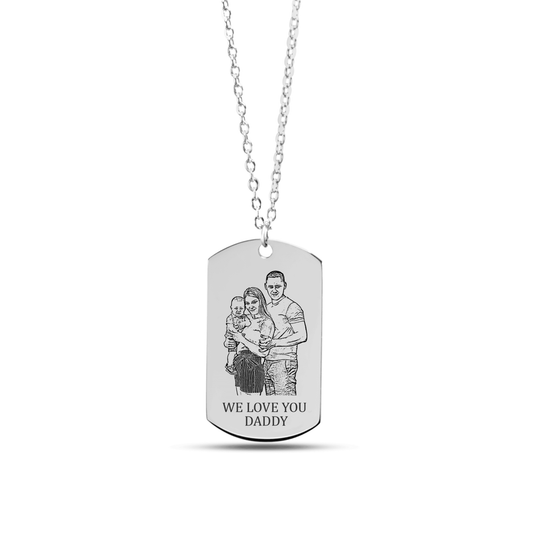 Personalized necklace with photo engraving